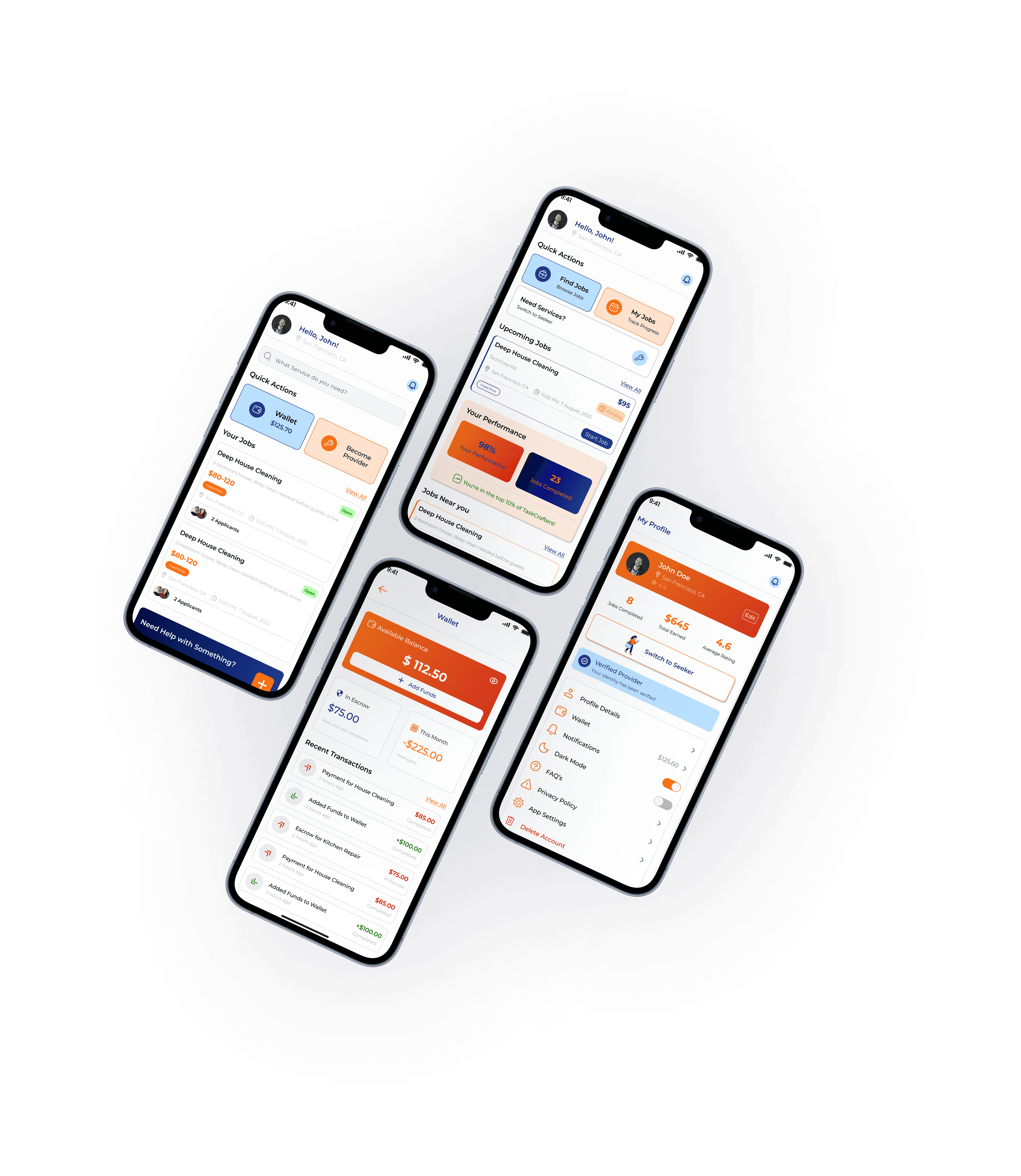 Liborra mobile app screens